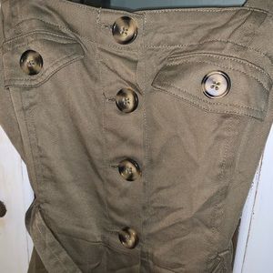 Utility button down mini dress